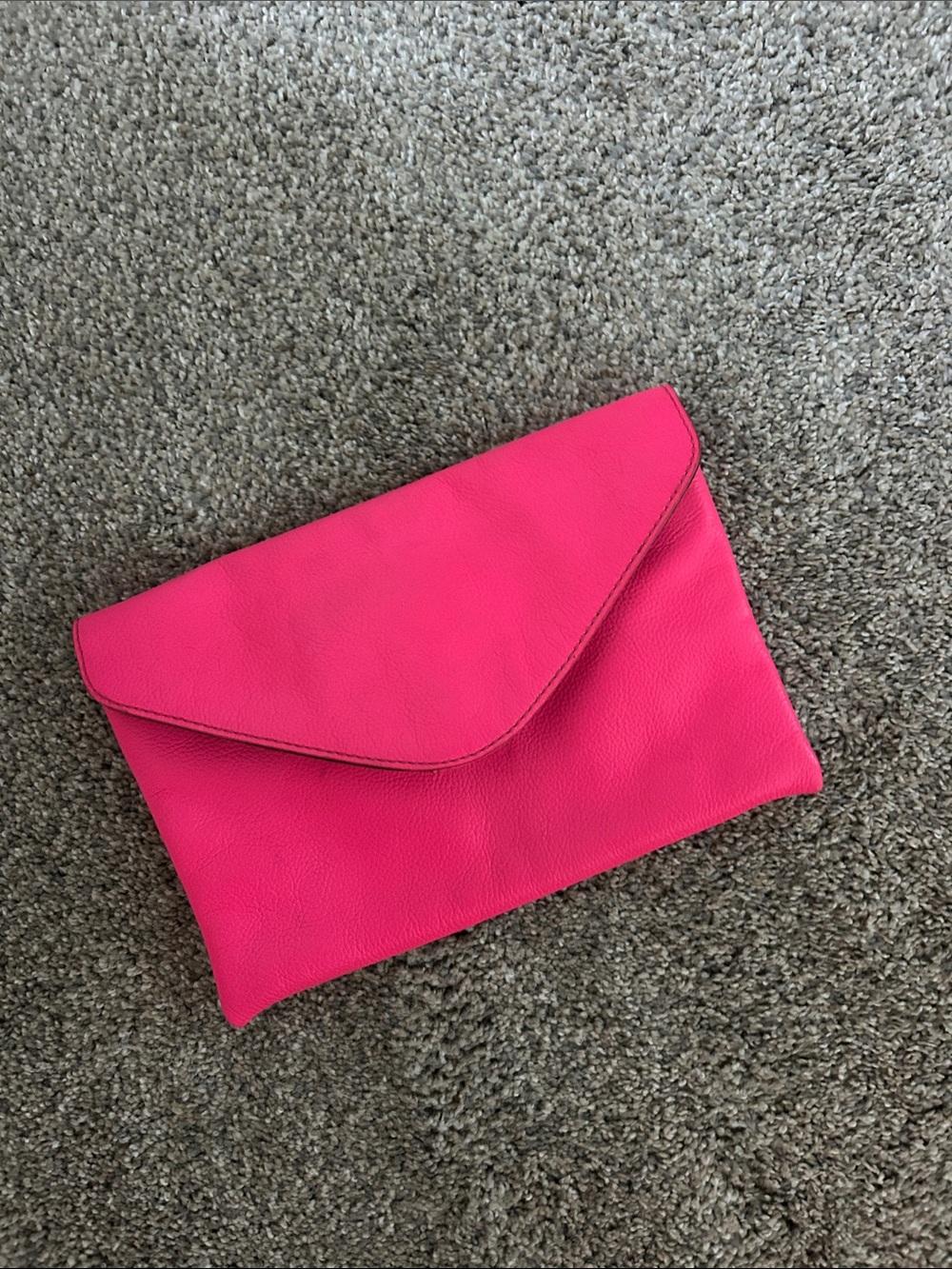 Hot Pink Envelope Clutch